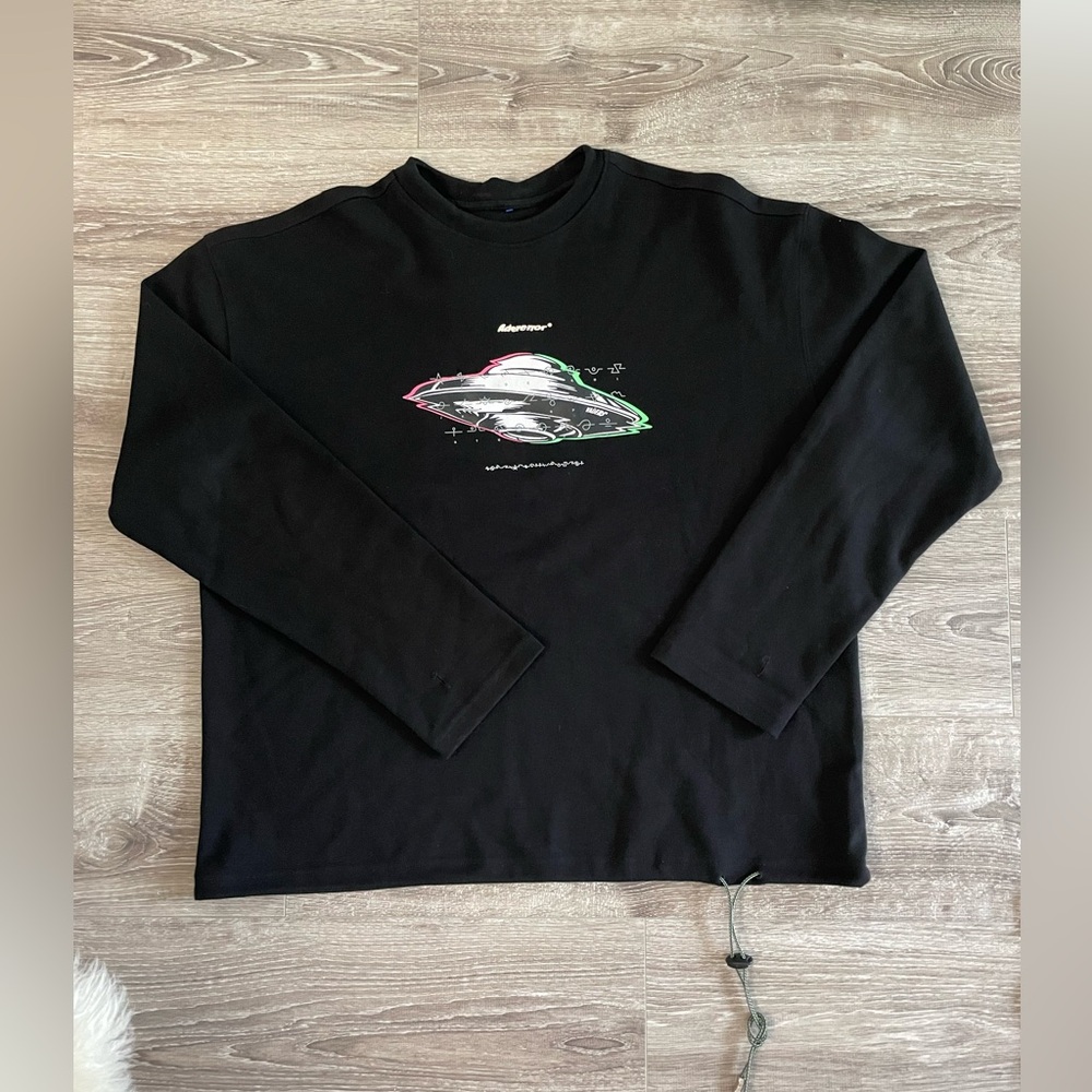 Ader Error Space Graphic Drawstring Sweater - Size L